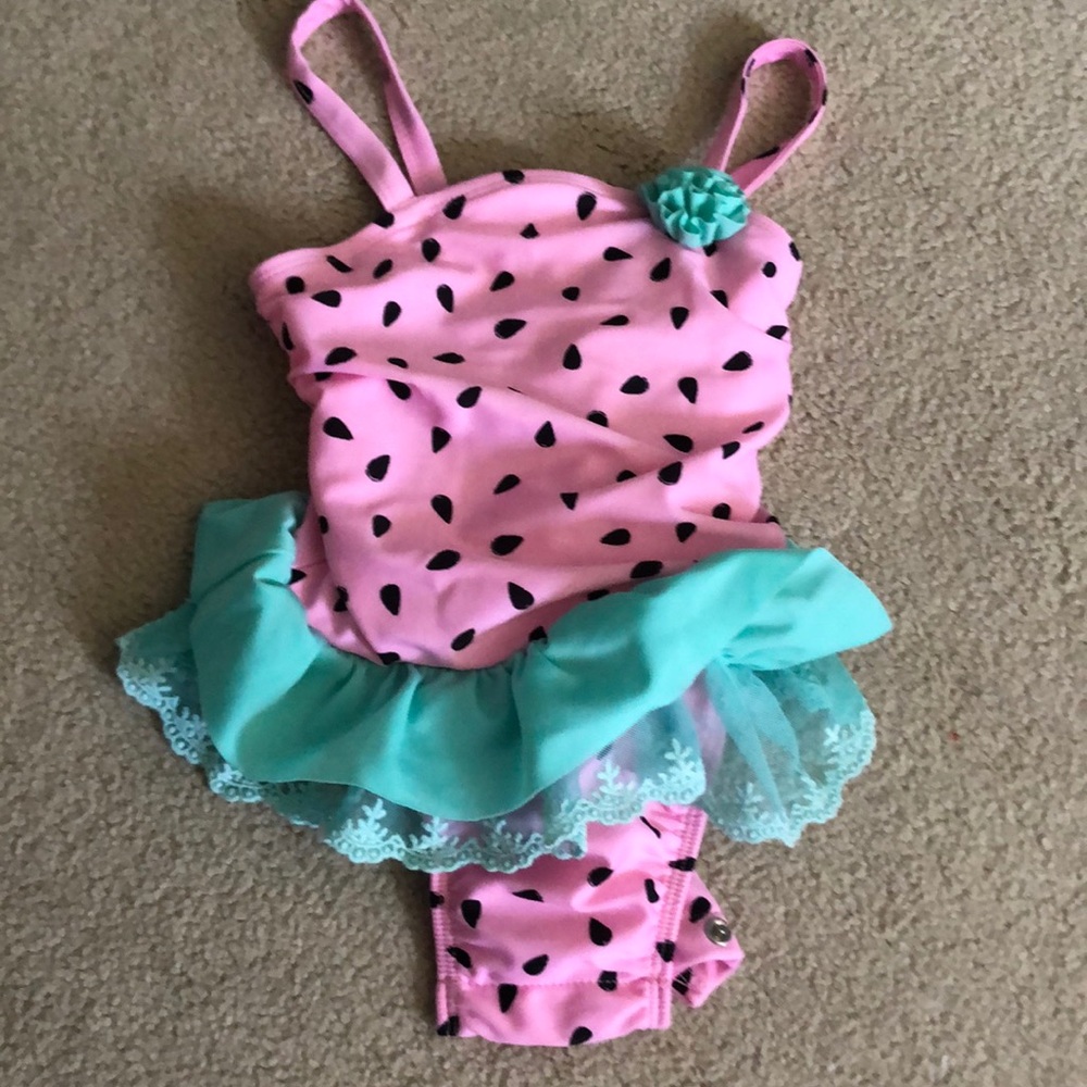 Cat&jack watermelon swim suit 2t